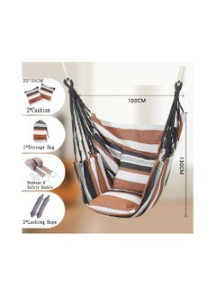 1-Piece Outdoor Swing Deck Leisure Hammock Chair,Garden Hanging Chair,Hammock Hanging Rope Chair