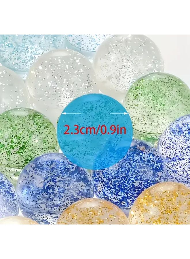 8 18 24 40 Vibrant Glitter Bounce Balls Assorted Colors Rubber Party Favors For Birthday Goodie Bags Family Reunions School Prizes And Easter Celebrations 18pcs - Image 2