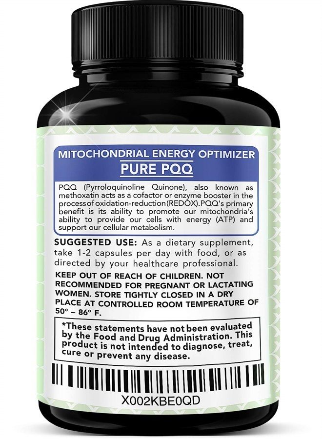 X Gold Health PQQ Supplement Veggie Capsules (Pyrroloquinoline Quinone), 99,7%+ Highly Purified - Promotes Mitochondrial Biogenesis, Energy Optimizer, Heart Health, Cognitive Function & Sleep Support (120 CT) - Image 3