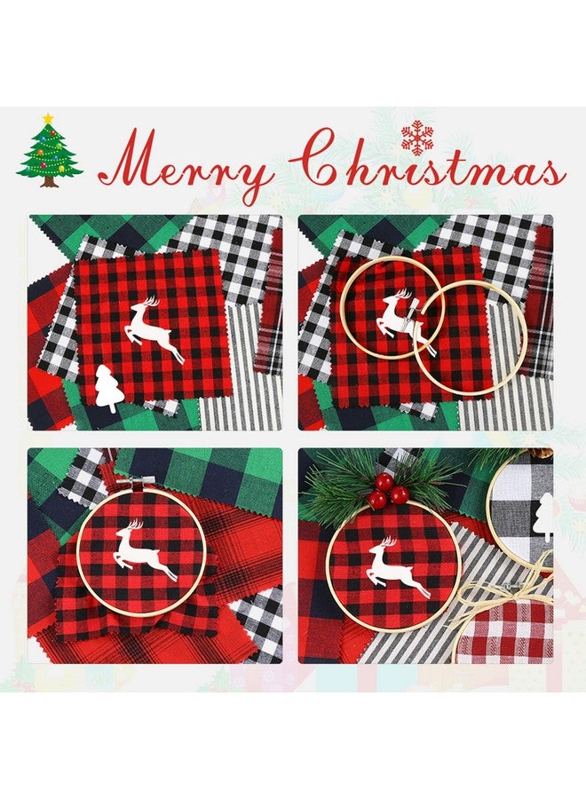 Caydo 48 Pieces 4 Inch Embroidery Hoop Bulk Small Embroidery Hoop Wood Circle Cross Stitch Hoop For Christmas Ornaments, Sewing Craft, Home Decoration - Image 4