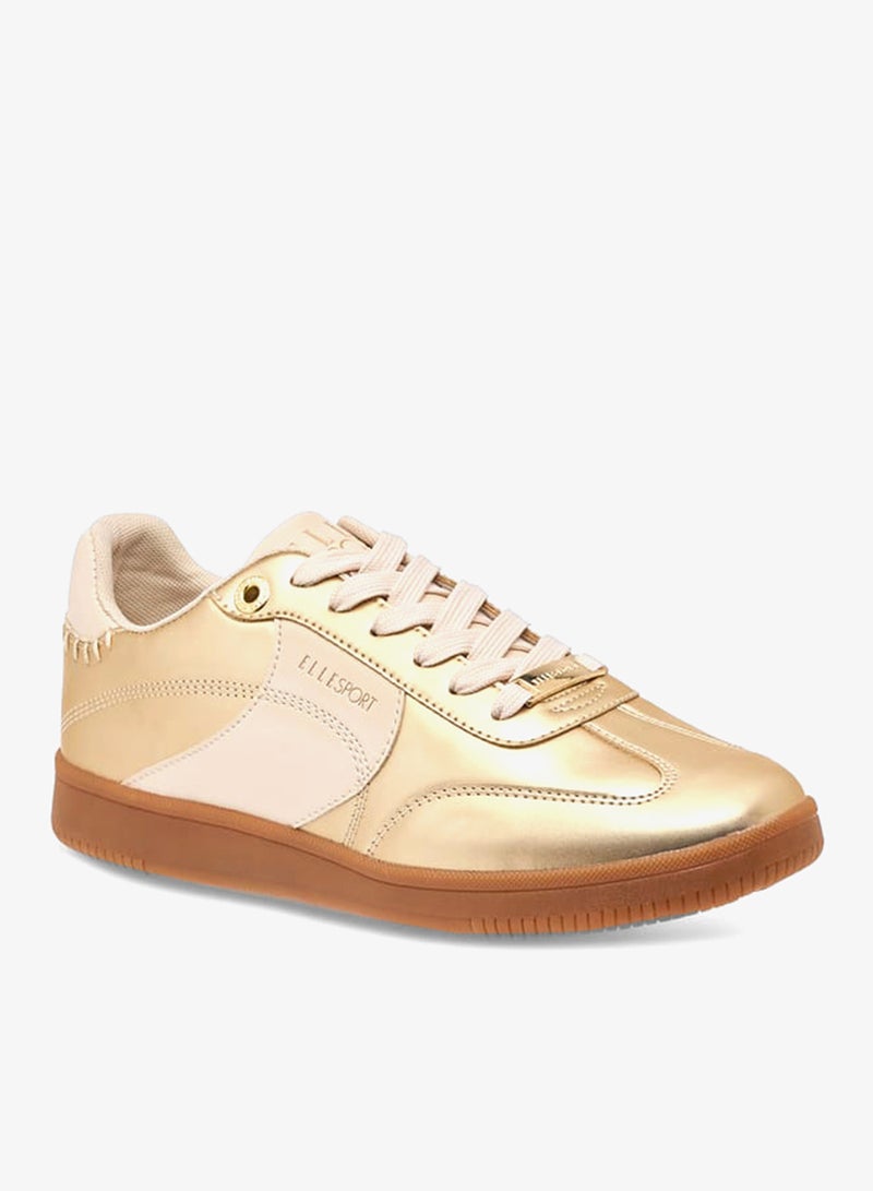 ELLE Women's Panelled Sneakers with Lace-Up Closure - Image 2