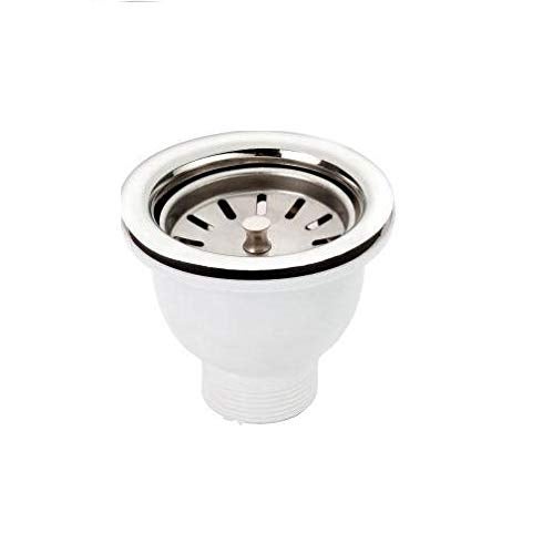 KI Heavy Duty PVC 3-Inch Kitchen Sink Coupling with Steel Jali Drain Outlet - Image 1