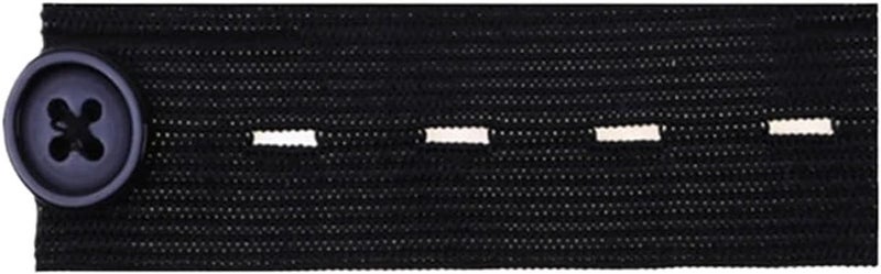 Waistband Extenders 30 Pcs Unisex Skirt Trousers Jeans Waist Expander Adjustment Waistband Extender Button Elastic Belt Extension Buckle Garment Belt(Black) - Image 1