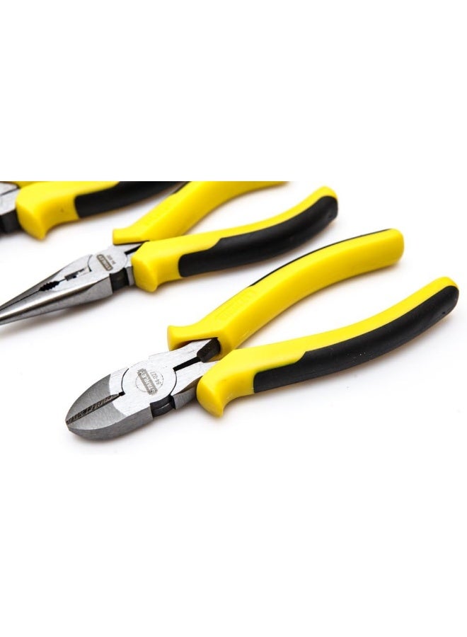 Stanley 3 Pieces Bimaterial Pliers Set, Universal Bimaterial, Water Pump, Diagonal - Image 5