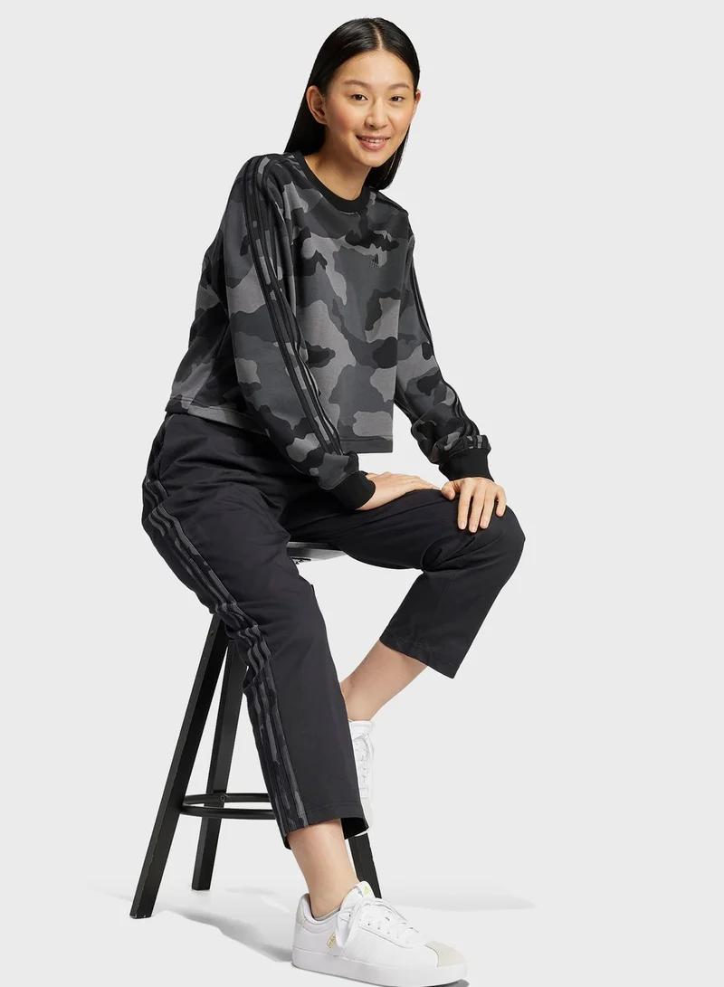 Adidas Camo Printed 3 Stripes Twill Pants