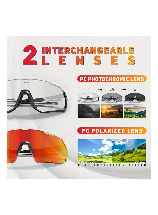 KAPVOE Photochromic Cycling Glasses TR Frame PC Lens for MTB Road Biking Fishing - Image 5