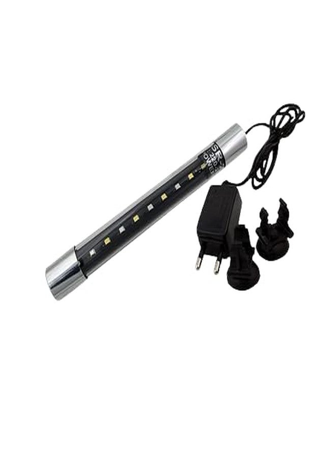 مصباح حوض السمك LED من KickAt طراز SR-200 | مصباح حوض سمك مقاوم للماء قابل للغمر مقاس 6.5 بوصة | إضاءة بيضاء قابلة للتعديل مع كوبين شفط | مصباح LED موفر للطاقة بقوة 2 واط لأحواض المياه العذبة والنباتات المائية - Image 1