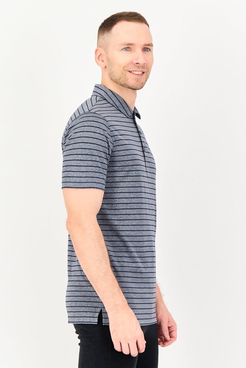 PUMA Men Sportswear Fit Short Sleeve Rotation Stripe Outdoor Polo Shirt, Multicolor - Image 2