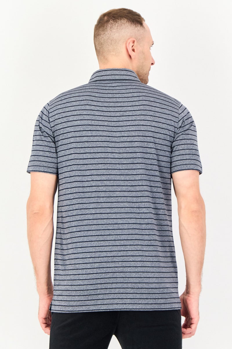 PUMA Men Sportswear Fit Short Sleeve Rotation Stripe Outdoor Polo Shirt, Multicolor - Image 3