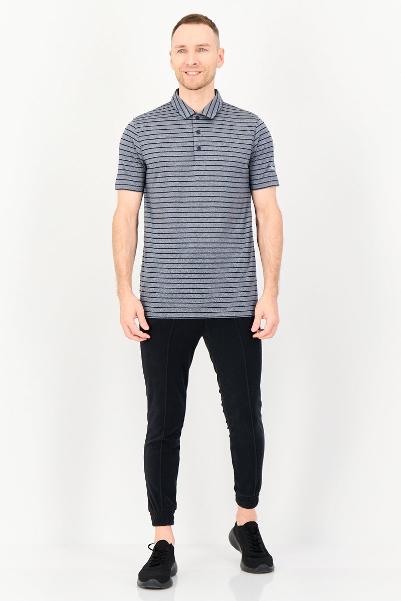 PUMA Men Sportswear Fit Short Sleeve Rotation Stripe Outdoor Polo Shirt, Multicolor - Image 4