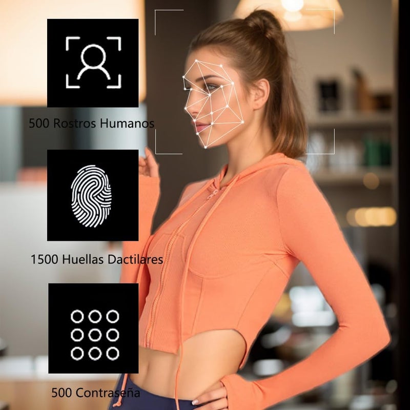 Time Clock for Employees, Attendance Machine Face Recognition Time Clock Biometric Time Clock Password Punch Time Clock,Password Punching in One,Office Time Clock - Image 2