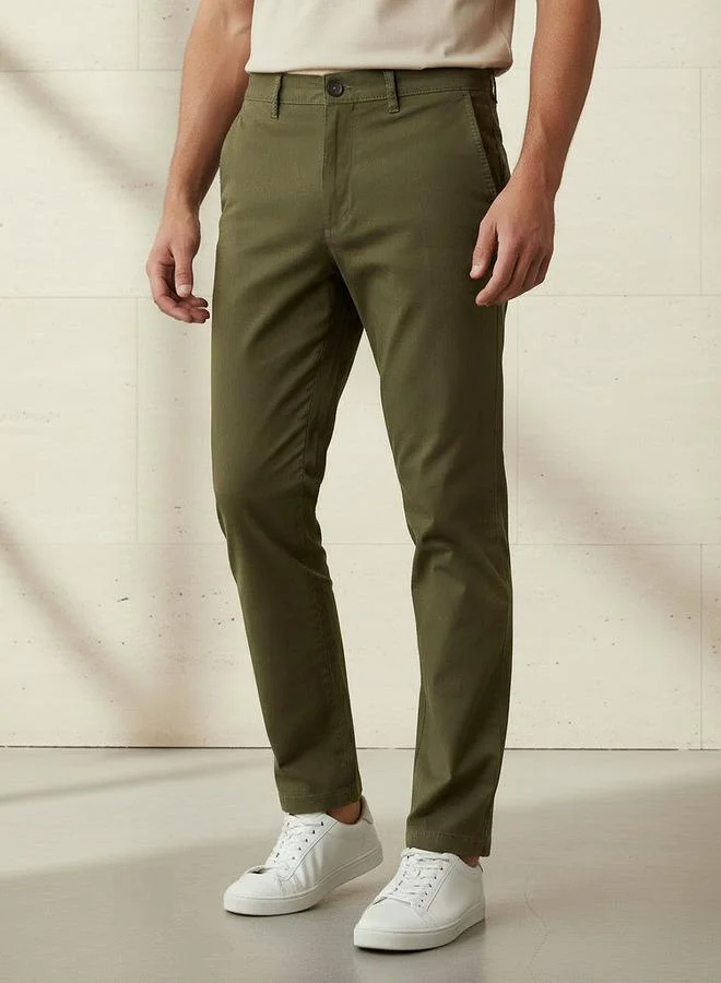 سبلاش فيڤ Men Slim Fit Cotton Stretch Chinos