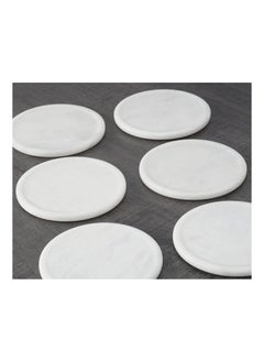 RADICALn Coaster Set Cup Pad 3.5 Inches Handmade Marble Pot White Coasters Plates for Mug Glass Drinks - Non Plastic Non Tile - Warming Stone Kitchen Car Office Drink Coaster Sets - pzsku/Z316840A71EACDFE6945EZ/45/_/1657882231/f2669bdf-9c73-49fc-8509-232c04646891