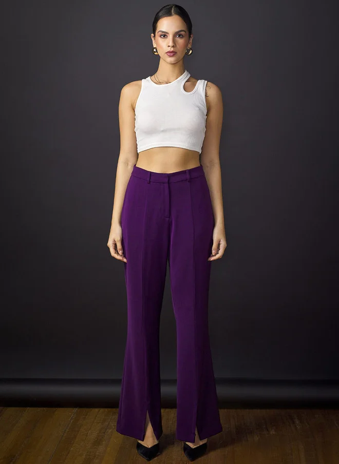 Salt Attire SALT ATTIRE Women Tailored Flared Bootcut Trousers