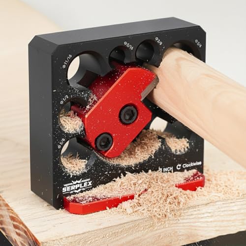 Serplex® 8-Hole Dowel Maker Jig, 5/16 3/8 7/16 1/2 9/16 5/8 11/16 3/4in djustable Metric Dowel Maker Tool with Carbide Blade, Electric Drill Milling Dowel Round Rod Auxiliary Tool for Woodworking - Image 1