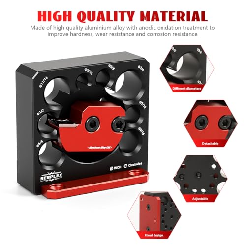 Serplex® 8-Hole Dowel Maker Jig, 5/16 3/8 7/16 1/2 9/16 5/8 11/16 3/4in djustable Metric Dowel Maker Tool with Carbide Blade, Electric Drill Milling Dowel Round Rod Auxiliary Tool for Woodworking - Image 4