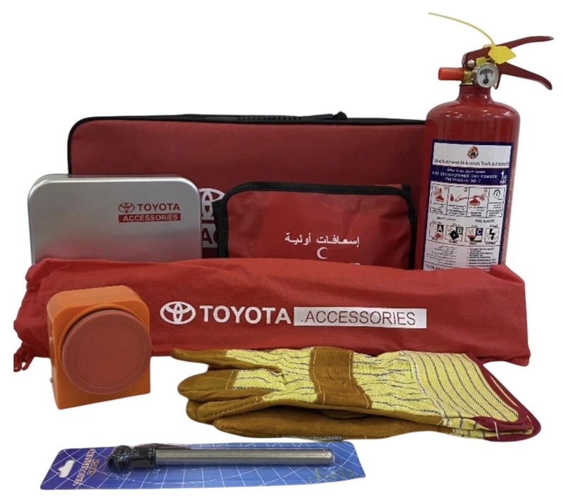 Toyota Accessories Bag With Toyota Air Pump,First Aid Kit,Fire Extinguisher And Other Tools - Image 1