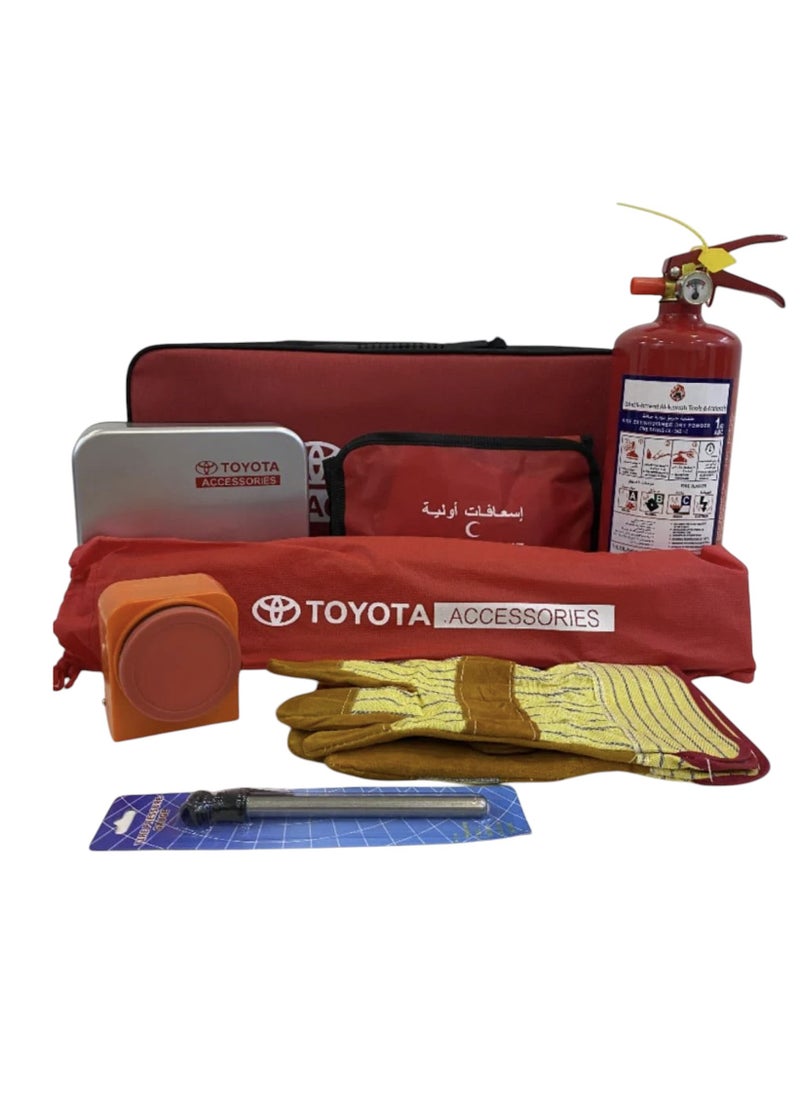 TOYOTA ACCSSORIES Toyota Accessories Bag With Toyota Air Pump,First Aid Kit,Fire Extinguisher And Other Tools  - Image 1