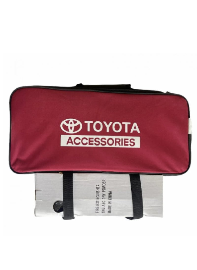 TOYOTA ACCSSORIES Toyota Accessories Bag With Toyota Air Pump,First Aid Kit,Fire Extinguisher And Other Tools  - Image 2