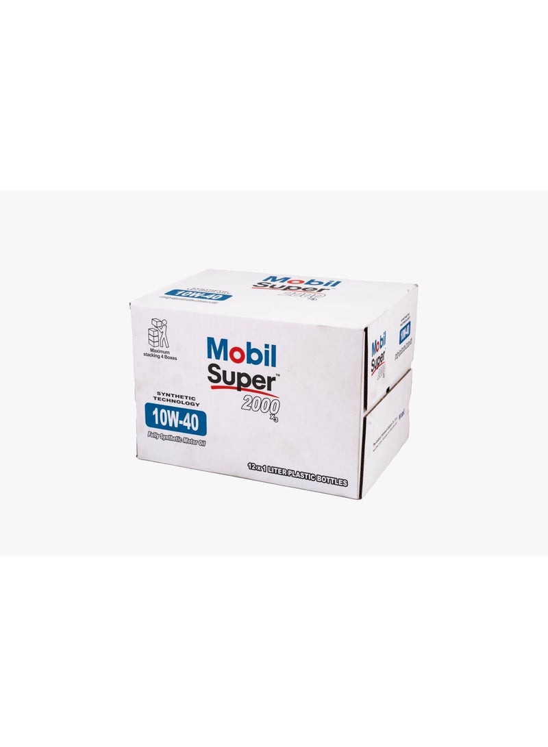 Mobil Super High Performance 10W-40 Synthetic Technology Engine Oil – 12X1L - Image 2