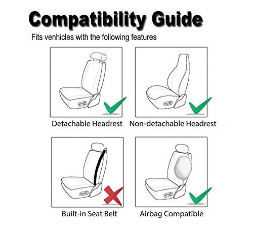 EDEALYN Car Seat Cushions Cover, 2pcs PU Leather Car Seat Covers Car Seat Protector Cover for Car Driver and Passenger Seat Bottom (Width 20.8×deep 21×Thick 0.35 inch) (Dark Grey-B) - Image 2