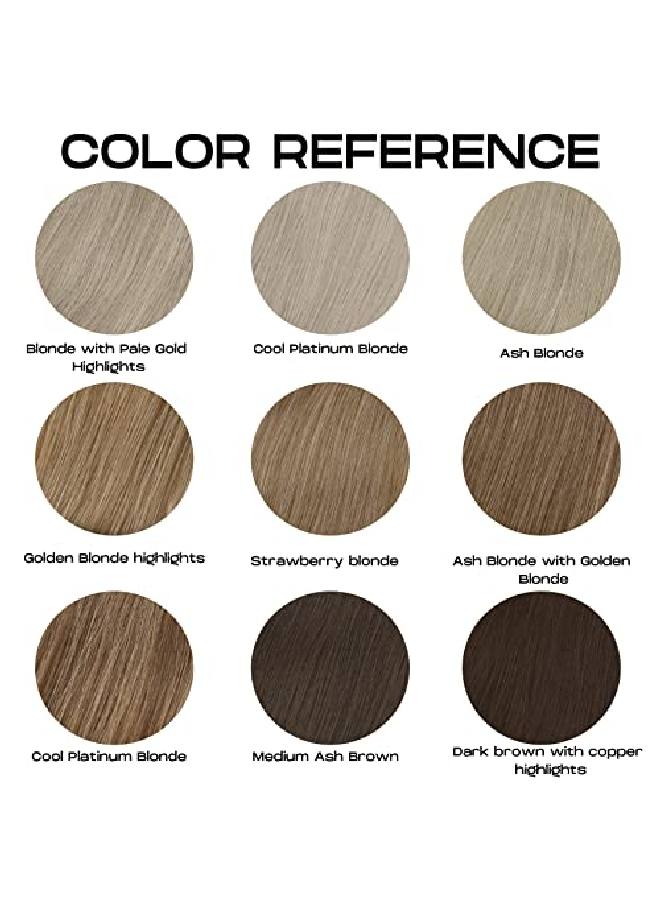 SEIKEA إكستنشن ذيل حصان قابل للتثبيت حول الشعر المستقيم للنساء (28" بني / أشقر رمادي مختلط) - Image 3