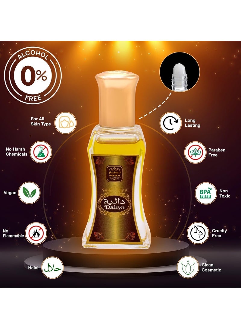 Naseem Perfumes Daliya Roll On Perfume Subtle Tone Eau De Parfum For Men & Women 24 ml - Image 3