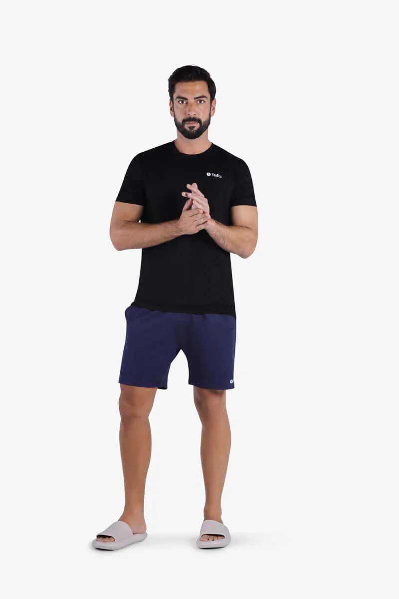 Yeseco  Blue Chase Rapid Dry Shorts – Sustainable Gym & Lounge Shorts for Men | Best Price UAE