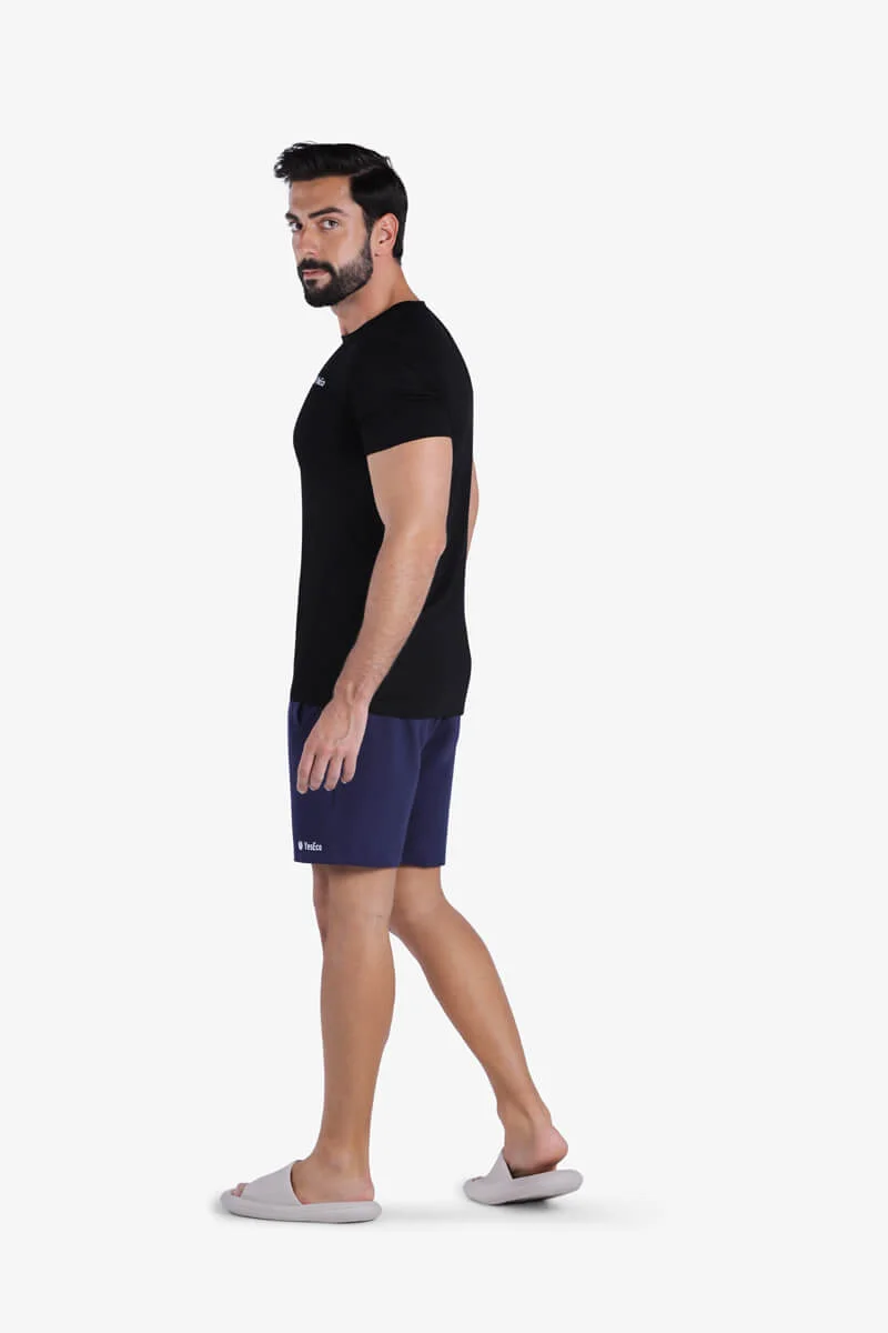Yeseco  Blue Chase Rapid Dry Shorts – Sustainable Gym & Lounge Shorts for Men | Best Price UAE