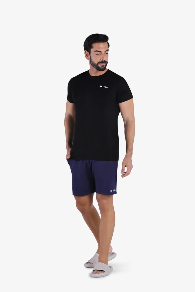 Yeseco  Blue Chase Rapid Dry Shorts – Sustainable Gym & Lounge Shorts for Men | Best Price UAE