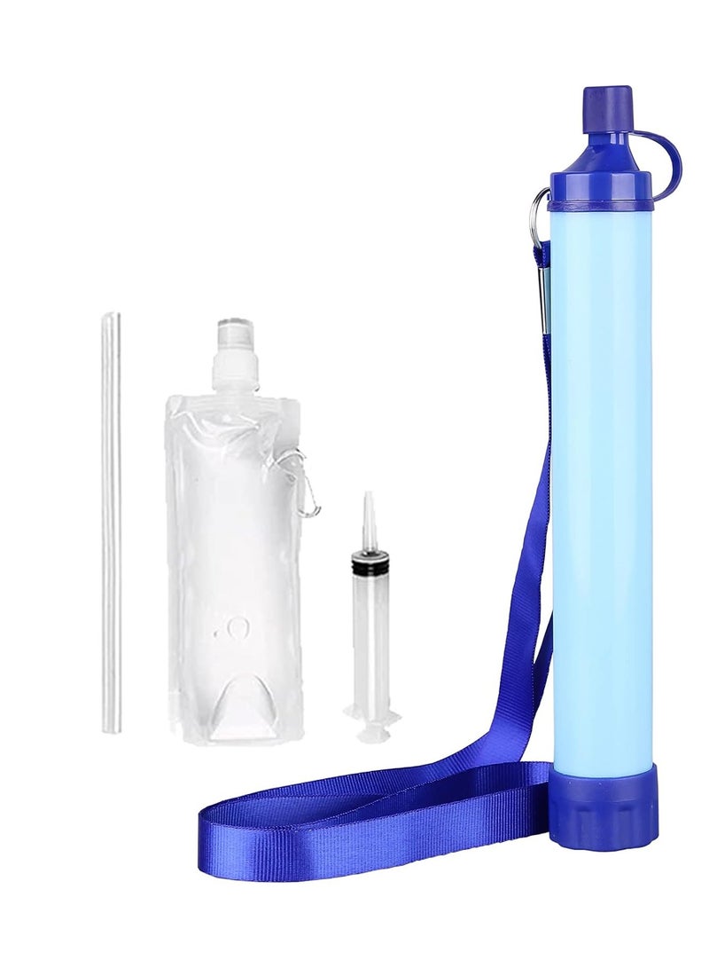 SYOSI Straw Water Filter 10000 Gallons Outdoor Personal Water Filter Ultralight 0.01Micron 4-Stage Filtration System Portable Gear Water Purifier Survival Straws for Outdoor Travel Wilderness - Image 1