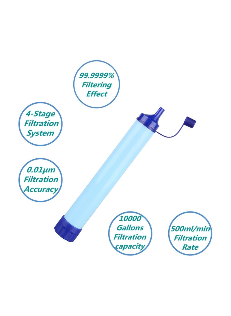 SYOSI Straw Water Filter 10000 Gallons Outdoor Personal Water Filter Ultralight 0.01Micron 4-Stage Filtration System Portable Gear Water Purifier Survival Straws for Outdoor Travel Wilderness - Image 5