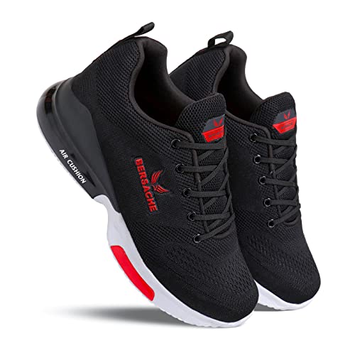 Bersache Lightweight Casual Shoes Sole, Sneakers, Outdoor, Walking Black Shoes For Men - 8 Uk - Image 4