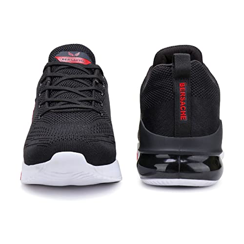 Bersache Lightweight Casual Shoes Sole, Sneakers, Outdoor, Walking Black Shoes For Men - 8 Uk - Image 5