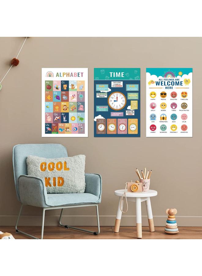 Bluejw Children's Early Education Wall Chart Bohemian Style Wall Stickers Decorative Painting Children's English Enlightenment Education Poster - Image 5