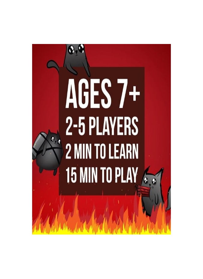 Exploding Kittens Original Edition - Hilarious Family Card Game - Party Game for Ages 7 and Up - 56 Cards - 2-5 Players - 15 Minutes of Play