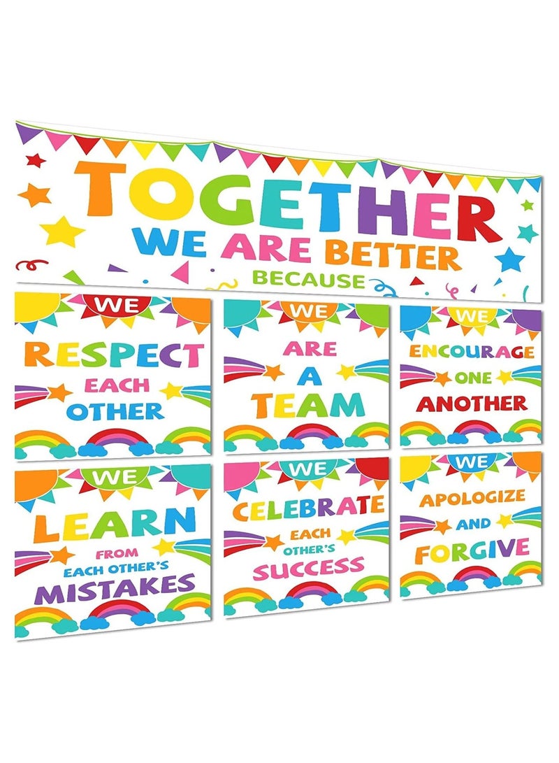 Set of 7 Educational Posters with Banner for Teachers with Positive Motivational Phrases for Kindergarten and Primary School Bulletin Board and Classroom Decor, Printed by Up to Date Egypt 01222143812 - Image 2