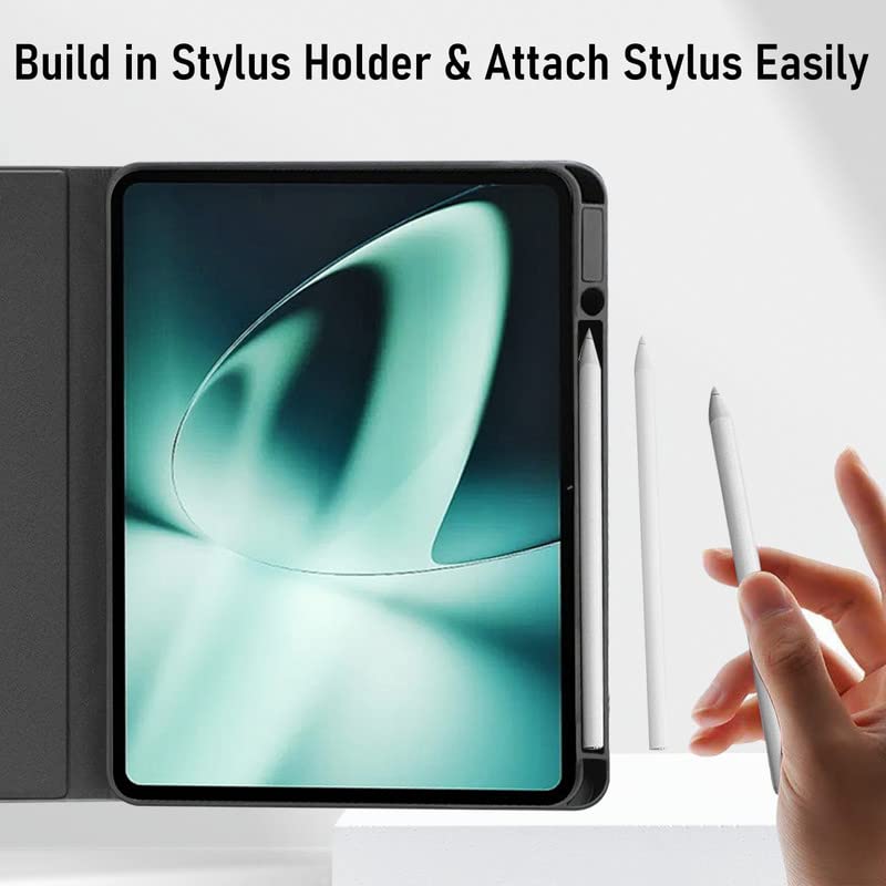 Robustrion Cover for OnePlus Pad Cover with Pencil Holder, Deer Patten Flip Case Cover for OnePlus Pad 11.61 inch 2023, Support Auto Sleep Wake - Dark Green - Image 4