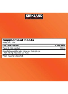 Kirkland Signature Vitamin C 1000Mg With Rose Hips 500 Tabs Each (Pack Of 2)  - Image 3