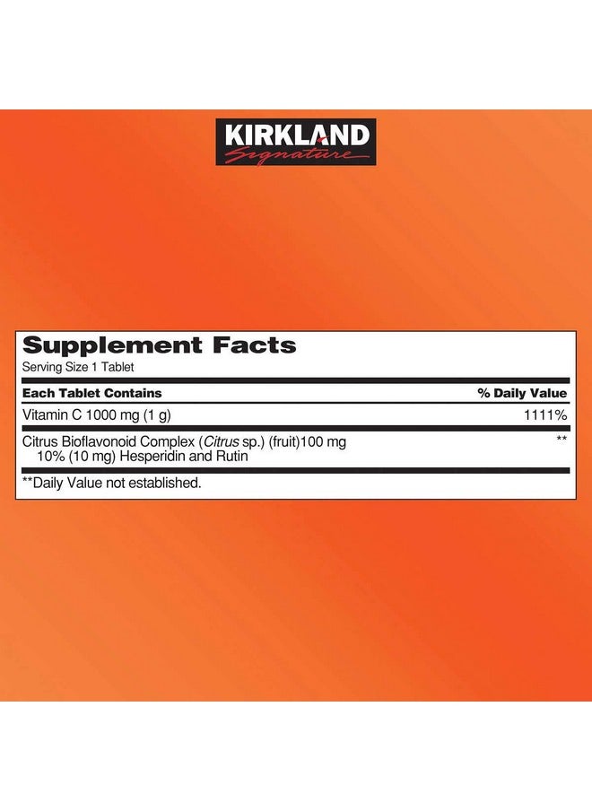 Kirkland Signature - Vitamin C 1000Mg With Rose Hips 500 Tabs Each (Pack Of 2) - Image 1