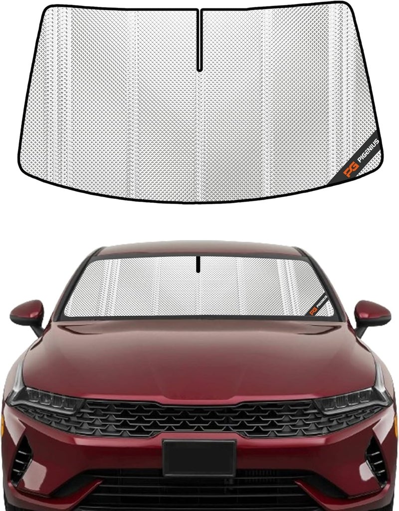 Pigenius Windshield Sun Shade for 2021-2025 Kia K5 - Full Front Window Coverage - Image 1