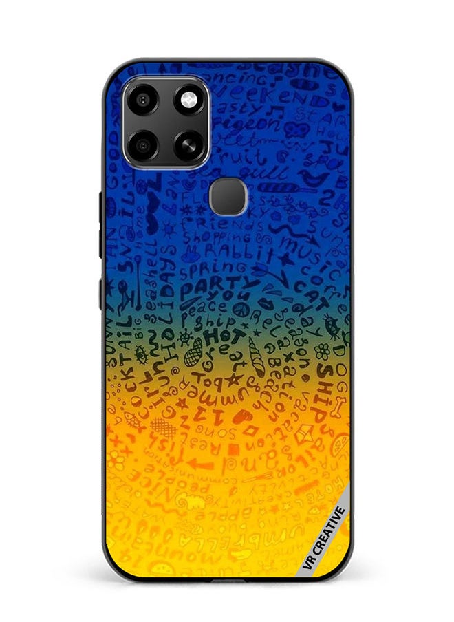 VR CREATIVE Protective Case Cover For Infinix Smart 6 Words Mixture Design Multicolour  - Image 1