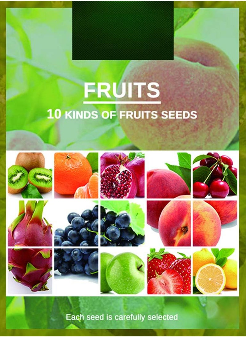 10 Varieties 5430pcs Mixed Fruit Seeds Sweet Juicy Nutritious Strawberry Lemon G Pitaya Tree Seeds for Garden Planting Harvesting Fresh Fruits