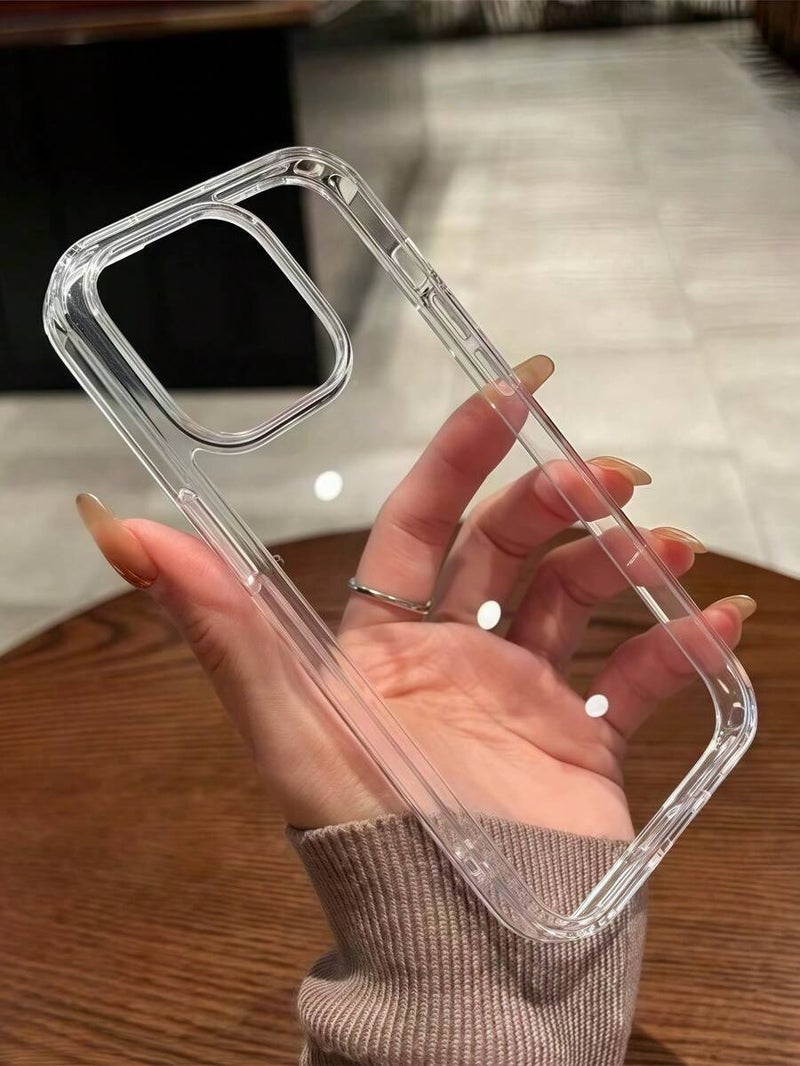 Simple Elegant Transparent Silicone Phone Case Shockproof Scratch-Resistant for iPhone 15/15 Pro Max/15 Pro/15 Plus/11/12/13/14/16 Pro Max/XS/XR/11 Pro/11 Pro Max/12 Pro/12 Pro Max/13 Pro/13 Pro Max/7 Plus/14 Pro/14 Pro Max/14 Plus/16 Pro/16 Plus/7 Plus/8 Plus/8/SE2, Waterproof Drop-Proof, Birthday or Anniversary Gift - iPhone 16 Pro Size