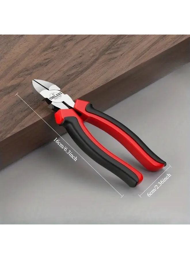 Red And Black Industrial Metal Plate Scissors Heavy Duty Aviation Pliers Blade Metalworker Precision Cutting Wire Stripping - Image 1