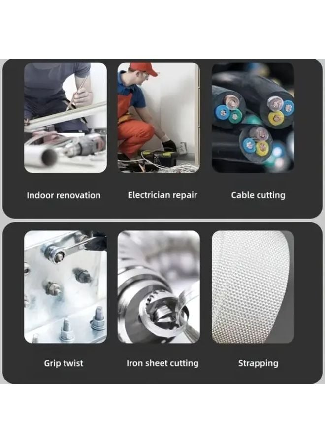 Red And Black Industrial Metal Plate Scissors Heavy Duty Aviation Pliers Blade Metalworker Precision Cutting Wire Stripping - Image 5