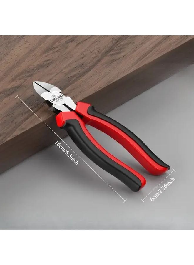 Red And Black Industrial Metal Plate Scissors Heavy Duty Aviation Pliers Blade Metalworker Precision Cutting Wire Stripping - Image 3