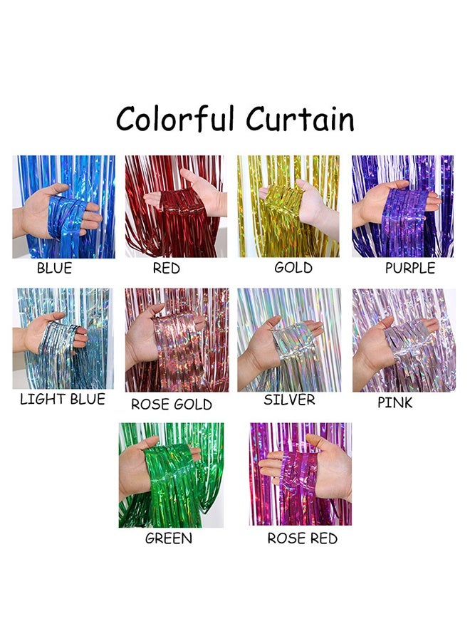 2 Pack Silver Foil Fringe Curtains, Backdrop For Party Decorations,Silver（1m x 3m ） - Image 5