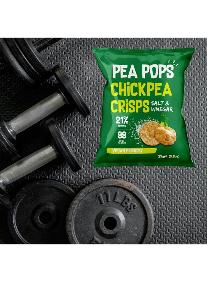 Pea Pops Healthy Chickpea Crisps - Low Calorie, Gluten Free, 28% Protein Snacks that are Popped Not Fried (23g, Salt & Vinegar) - Image 2