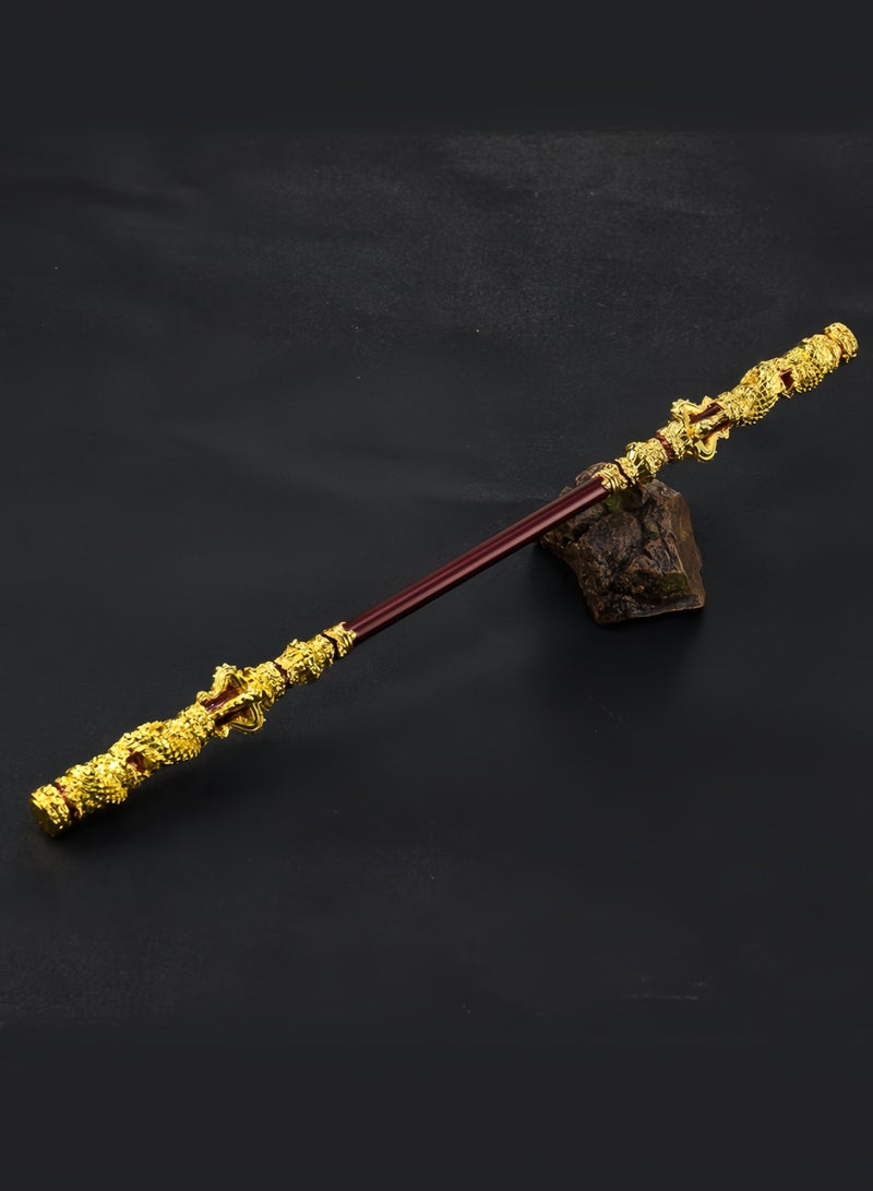 nihao Black Myth Wukong Game Monkey King Ruyi Golden Hoop Alloy Metal Crafts Ornaments, Gold, 30 CM  - Image 1